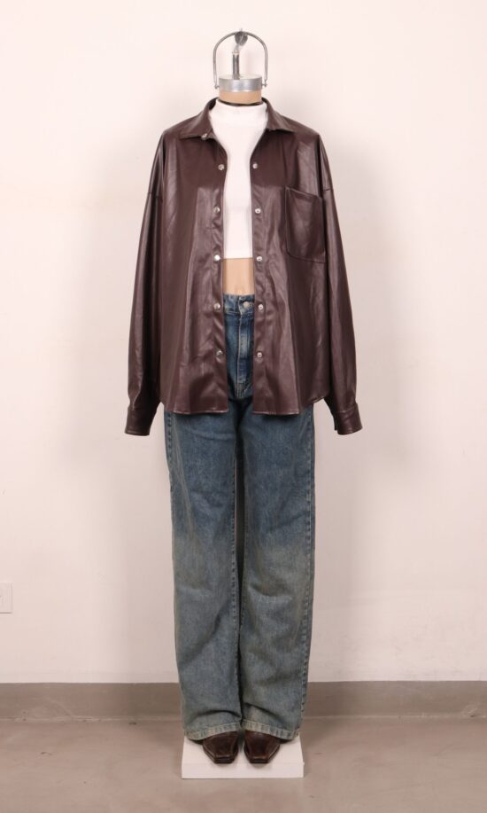 Camisa Over Cuerina