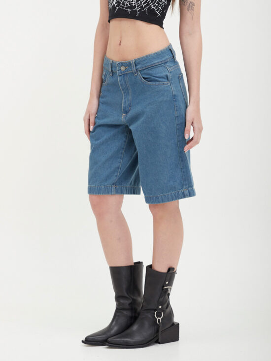 Bermuda Celeste Opaco Semi-Matizado Ruedo Ancho