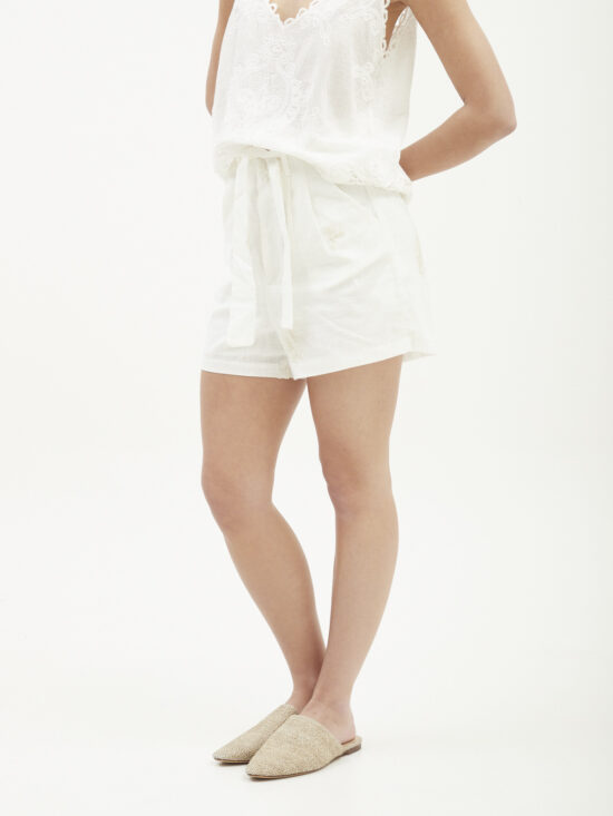 Short Lino Bordado