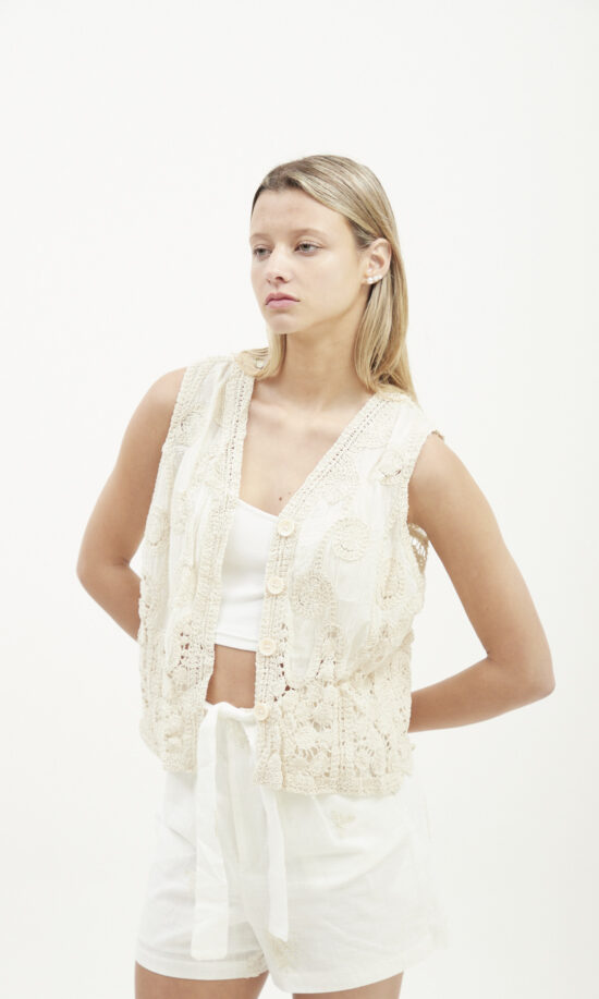 Chaleco Crochet Botones