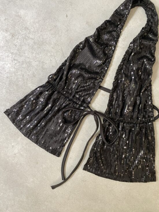 Top Pechera Lentejuelas Con Tiras