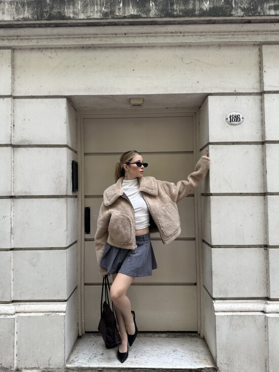 Gamulan Reversible Marron/Corderito Beige