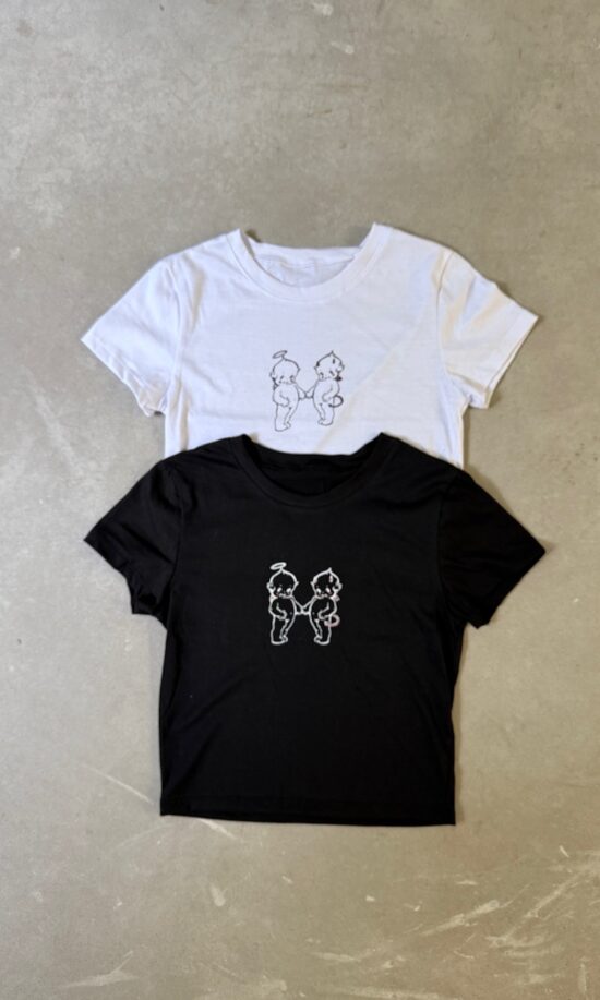 Remera Little Angelito y Diablito