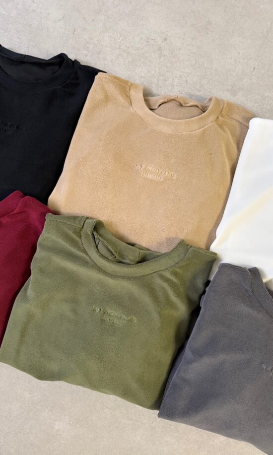 Buzo Crop Polar Varios Colores