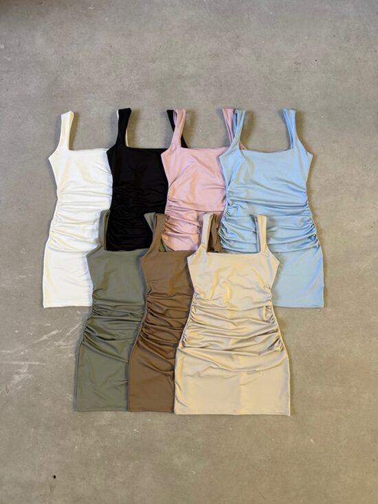 Vestido Escote Cuadrado Microfibra