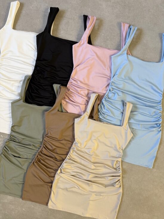 Vestido Escote Cuadrado Microfibra