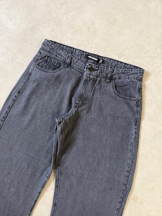 Baggy Gris Tiro Bajo Gastado