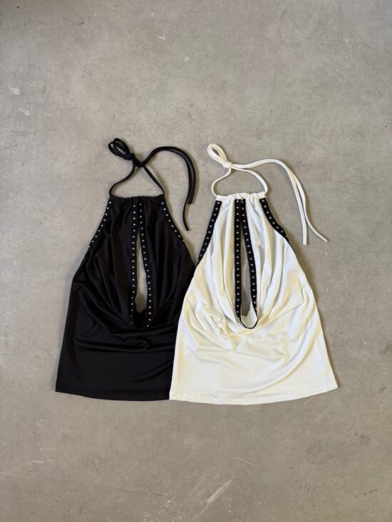 Top Buche con Tachas y Tiras Para Atar