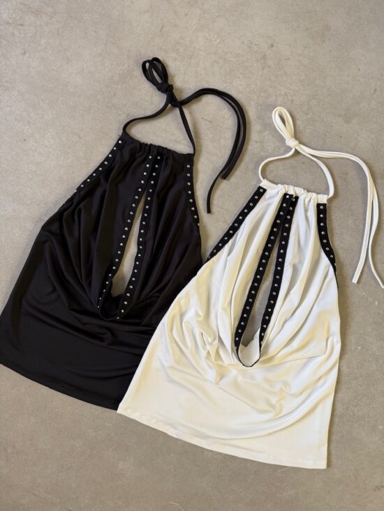 Top Buche con Tachas y Tiras Para Atar