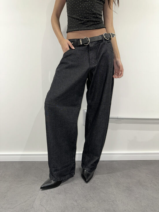 Baggy Gris Tiro Bajo Estático