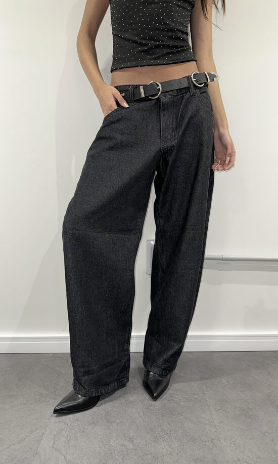 Baggy Gris Tiro Bajo Estático