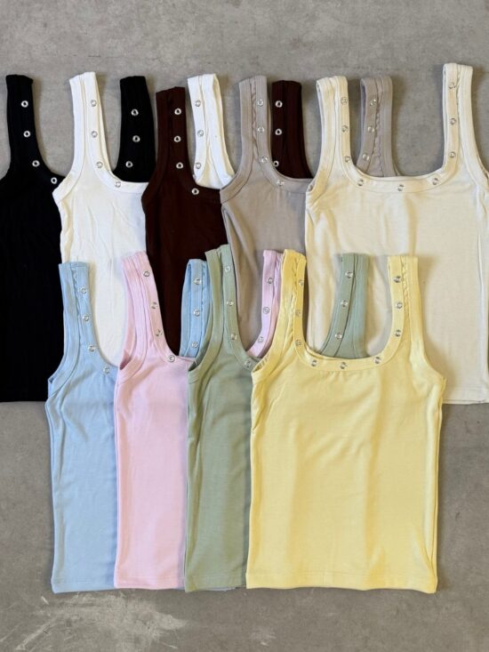 Top Básico Bretel Ancho Ojalillos