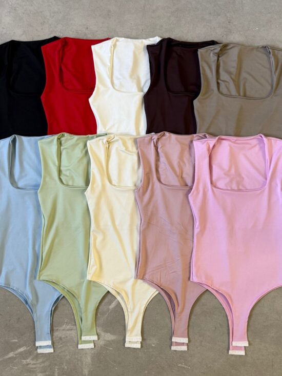 Body Escote Cuadrado Microfibra
