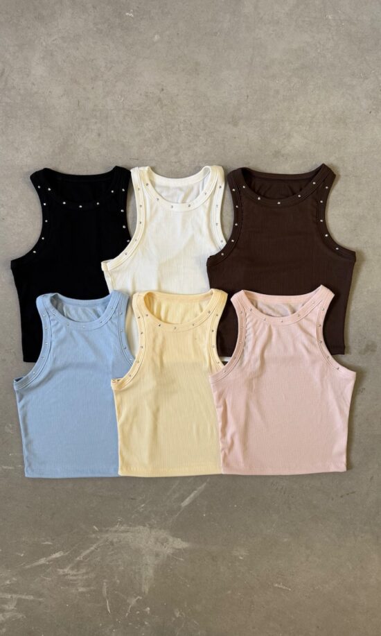 Musculosa Basica Con Strass