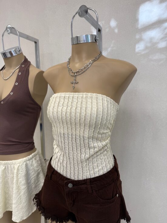 Body Strapless Crochette de Punto