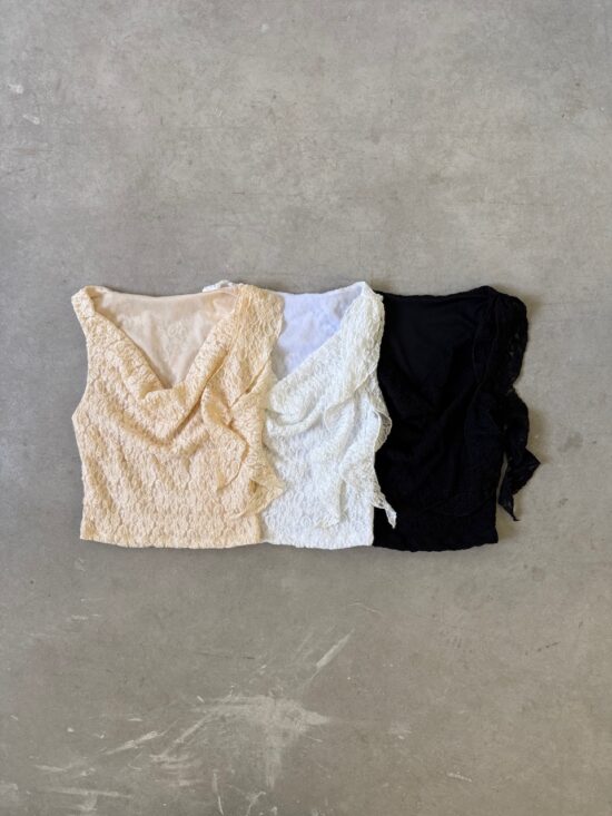 Top Con Lazo En Hombro Encaje