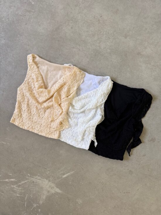 Top Con Lazo En Hombro Encaje