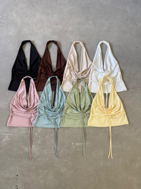 Top Halter Cuello Bote Argolla