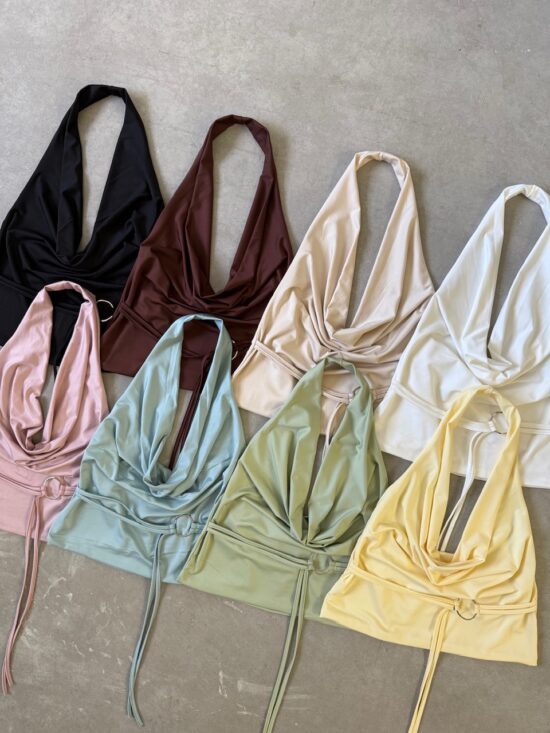 Top Halter Cuello Bote Argolla