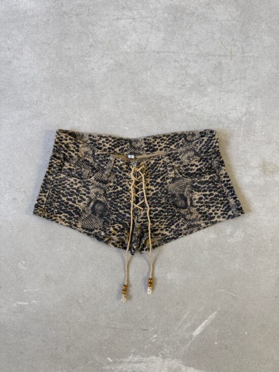 Short Tiro Bajo Estampado con Cordones
