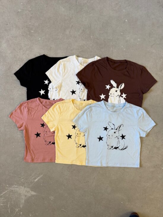 Remera Little Conejo Estrellas Jersey Algodón