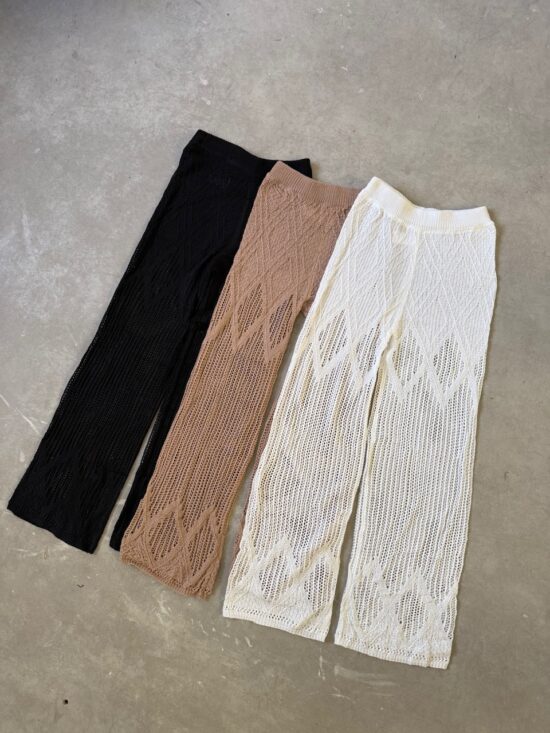 Pantalón Ancho Tejido con Elastico en la Cintura
