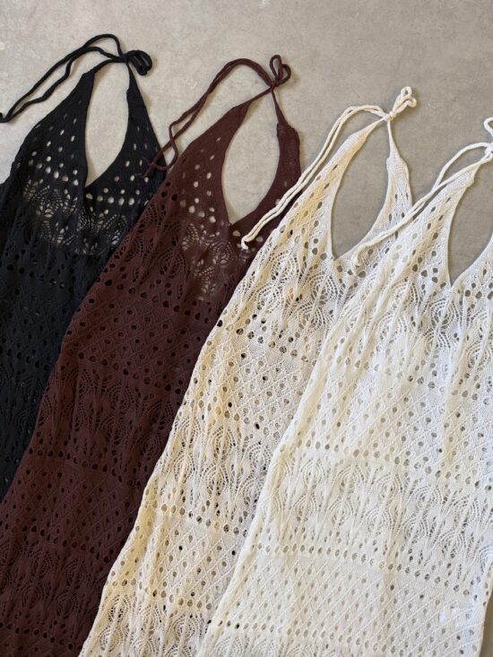 Vestido Largo Halter con Tiras para Atar