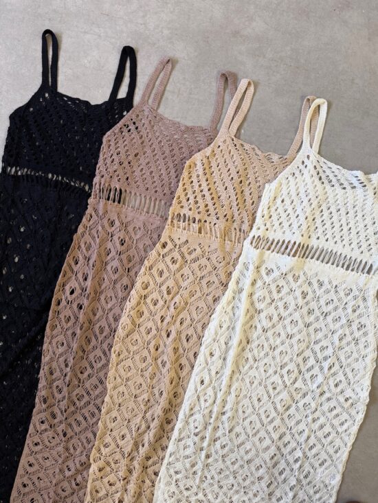 Vestido Crochette Con Cintura Calada