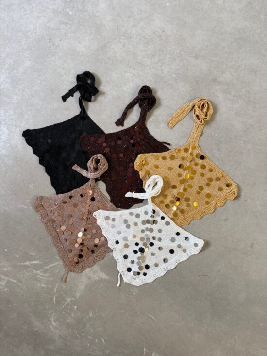 Top Triangulo con Lentejuelas