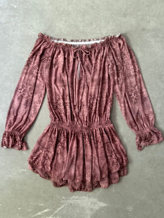 Vestido M/L Elastico En La Cintura Microtul Sublimado