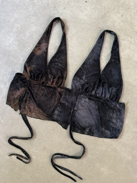 Top Halter Con Frunce Sublimado Batik Microtul