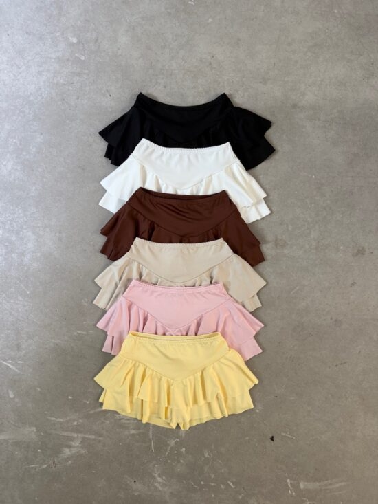 Falda Skort Volados Microfibra