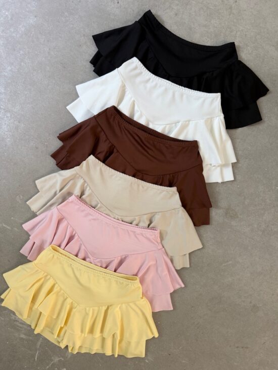 Falda Skort Volados Microfibra