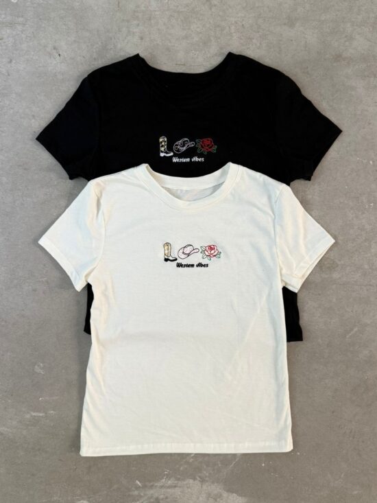 Remera Little  Western Vibes Bordado