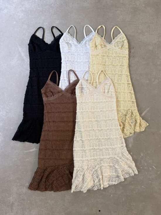 Vestido Puntilla Cruzada Encaje