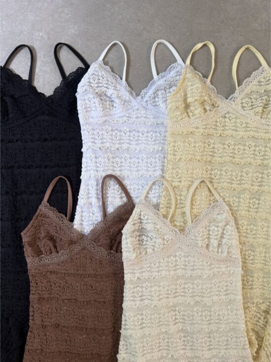 Vestido Puntilla Cruzada Encaje