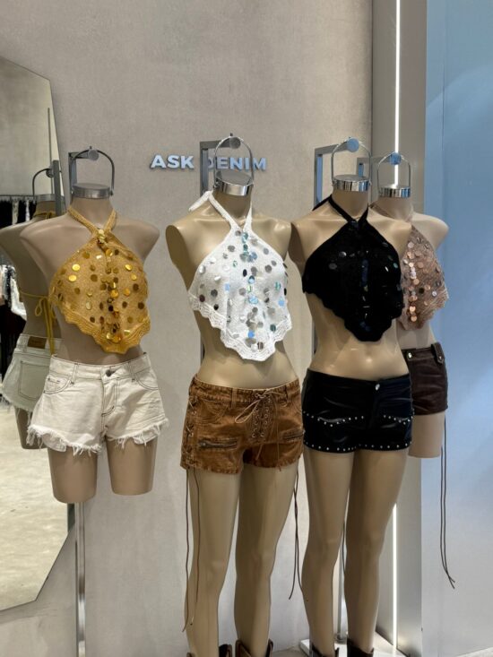 Top Triangulo con Lentejuelas