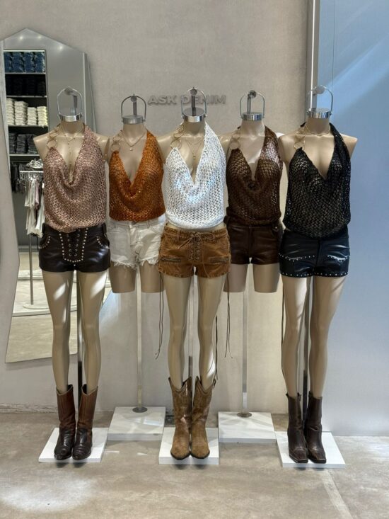 Top Halter Tejido con Argolla en Hombro