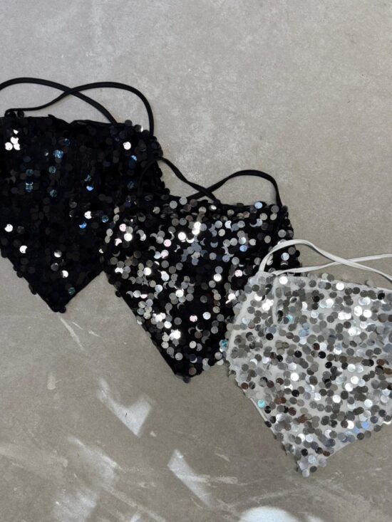 Top Diamante Lentejuelas Grandes