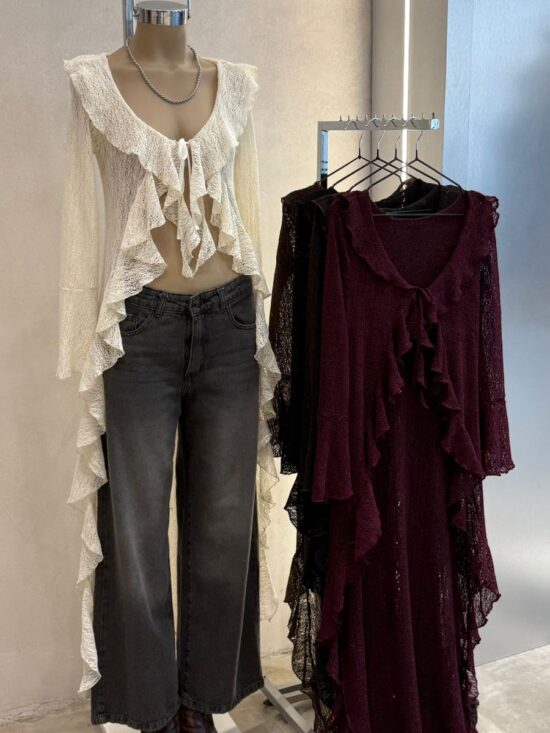 Top Largo Manga Larga con Volados