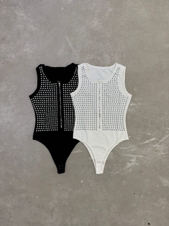 Body con Cierre Delantero y Tachas