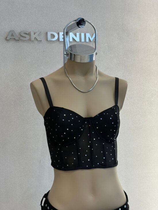 Corsette de Tul con Strass