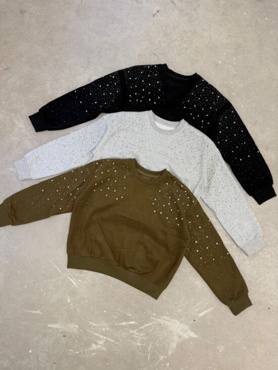 Buzo Over con Strass y Hotfix