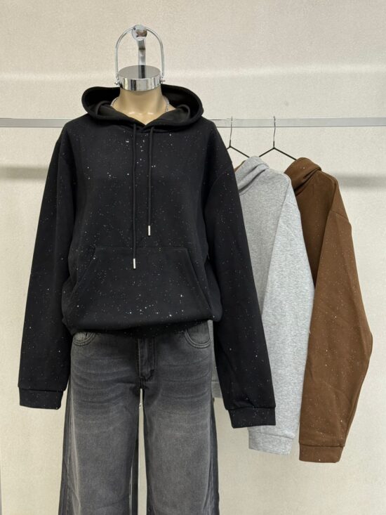 Buzo Canguro Algodon con Brillo