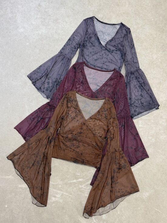 Remera M/L Campana Escote Cruzado Microtul Sublimado