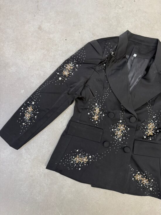 Blazer Negro Salpicones de Lentejuelas