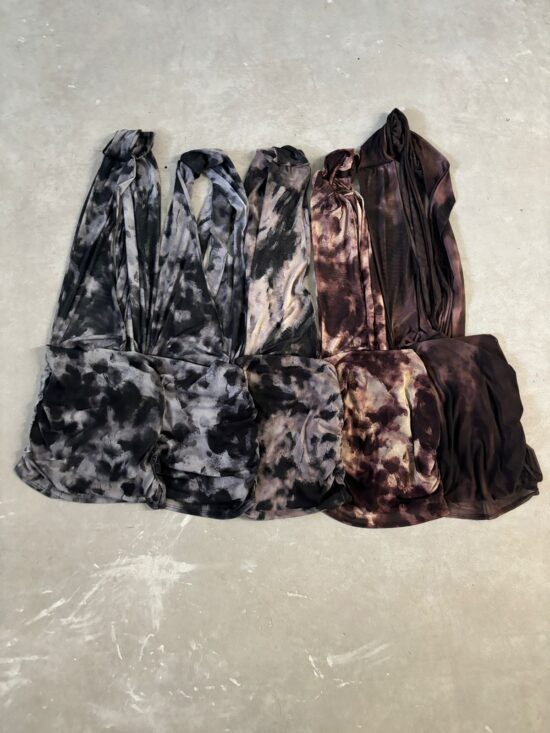 Vestido Doble Lazo Sublimado Microtul