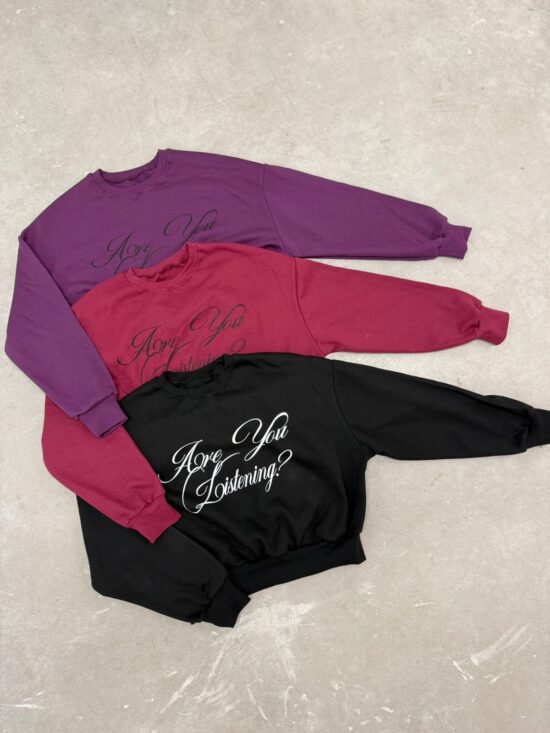 Buzo Rustico Over Corto Frizado ARE YOU LISTENING