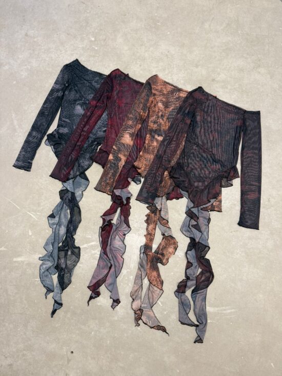 Top Offshoulder Largo Con Volados Microtul Sublimado