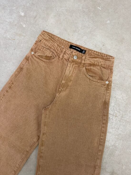 Wide-Leg Dulce De Leche Tiro Medio